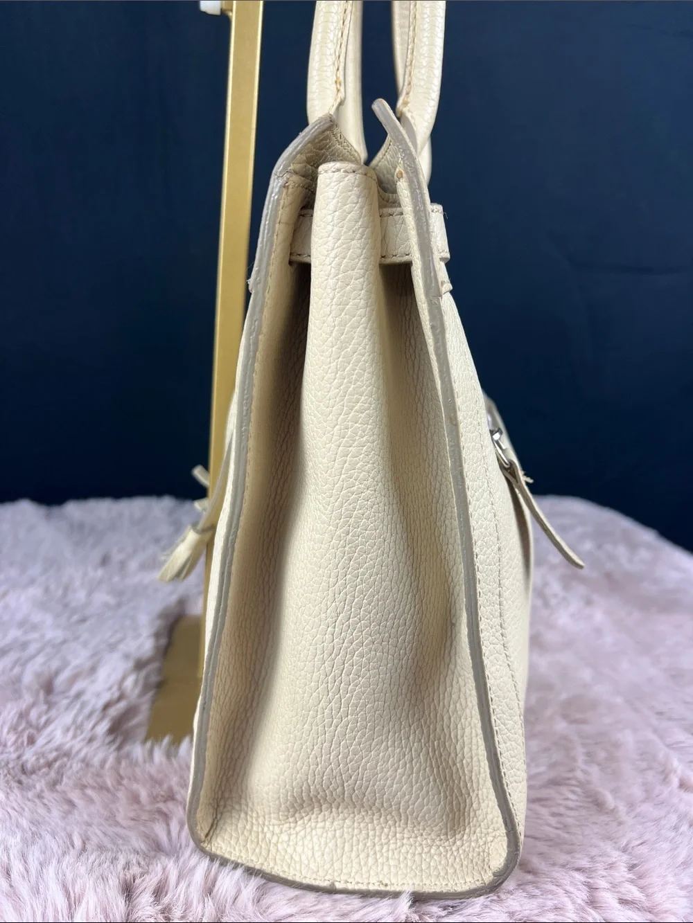 Dooney & Bourke Small Barlow Tote Ivory Pebbled Leather